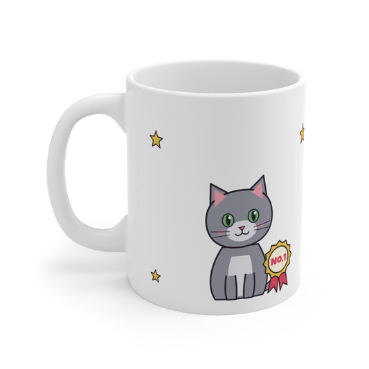 World's Best Cat Mum Mug – As Voted by the Cat, Mother's Day Cat Lover Gift, 11oz