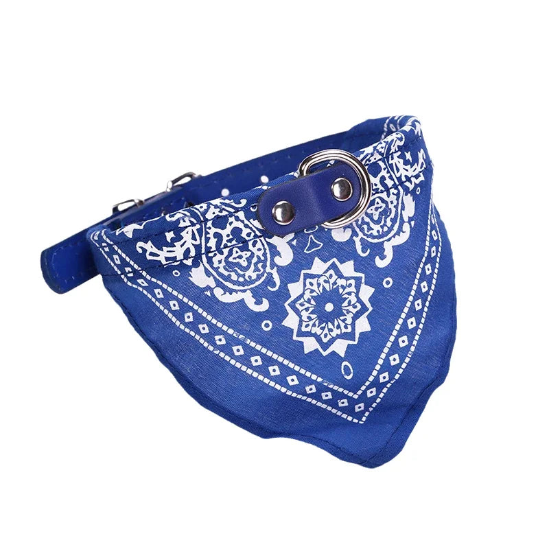 Dog Collar with Bandana Scarf – Adjustable for Small & Medium Dogs
