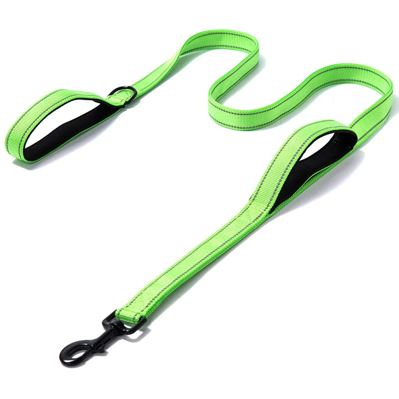 Heavy Duty Double Handle Dog Training Leash – Dual Grip Lead for Superior Control & Safety