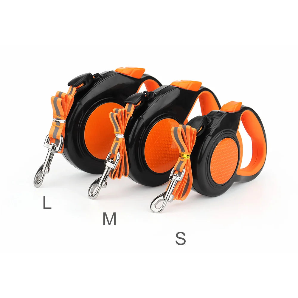Retractable Dog Lead – Reflective 3M/5M/8M Extendable Leash for Dogs & Cats