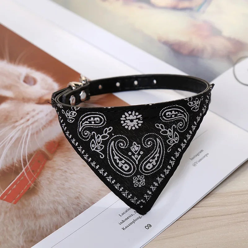Dog Collar with Bandana Scarf – Adjustable for Small & Medium Dogs