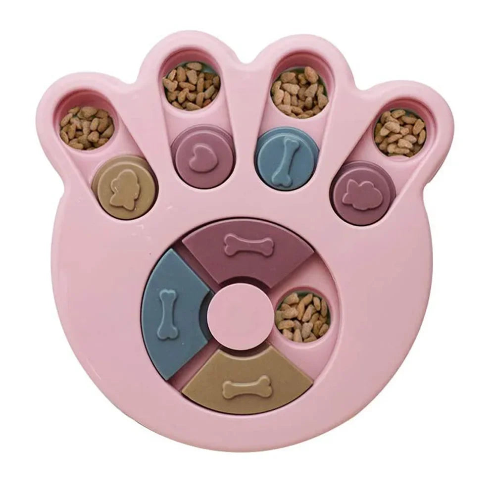 Dog Puzzle Slow Feeder Bowl – Interactive IQ Toy for Small Dogs