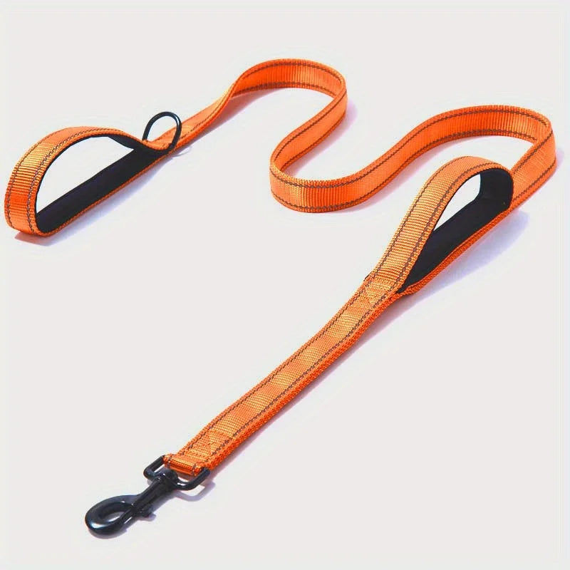 Heavy Duty Double Handle Dog Training Leash – Dual Grip Lead for Superior Control & Safety