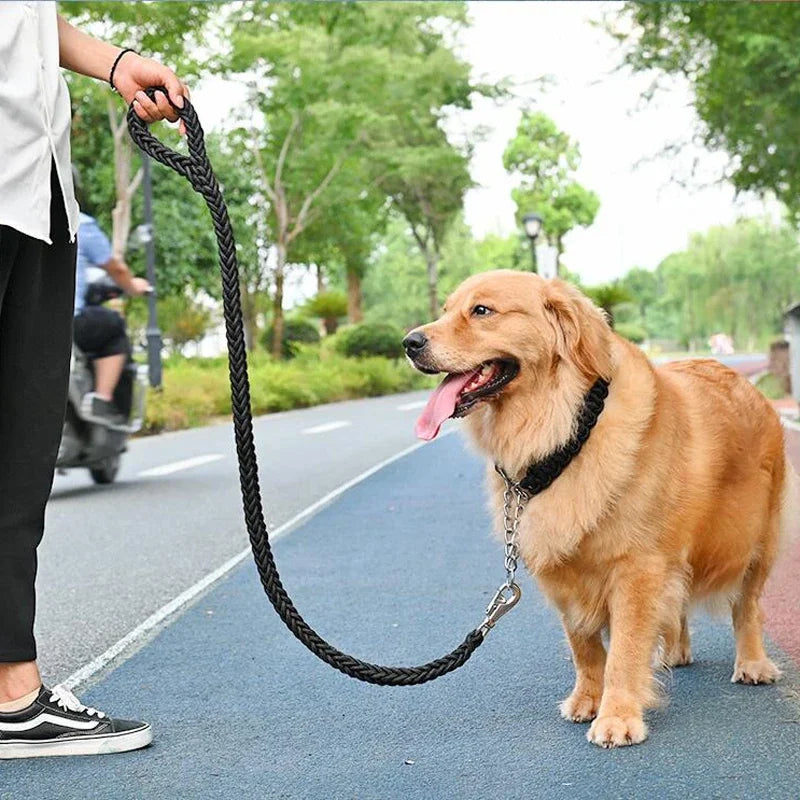 4.5ft Heavy Duty Dog Leash – Braided Nylon Lead for All Breeds | Walking, Hunting & Camping