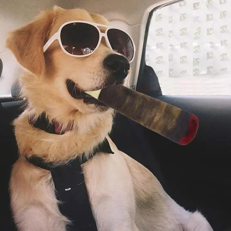 Squeaky Cigar Dog Toy – Funny Plush Chew Toy for Small Dogs