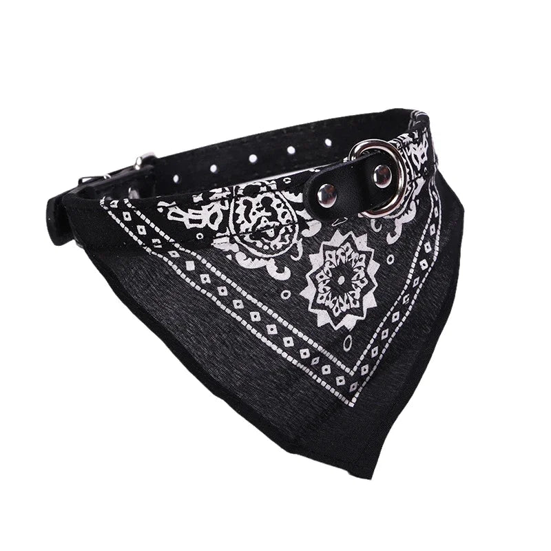Dog Collar with Bandana Scarf – Adjustable for Small & Medium Dogs