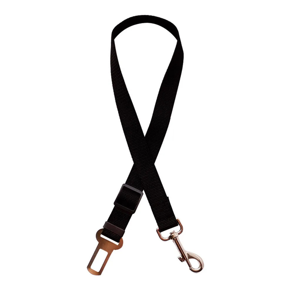 Dog Car Seat Belt – Adjustable Nylon Safety Harness for Travel