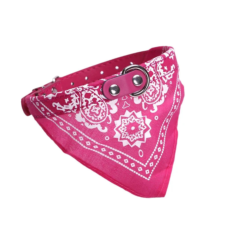 Dog Collar with Bandana Scarf – Adjustable for Small & Medium Dogs