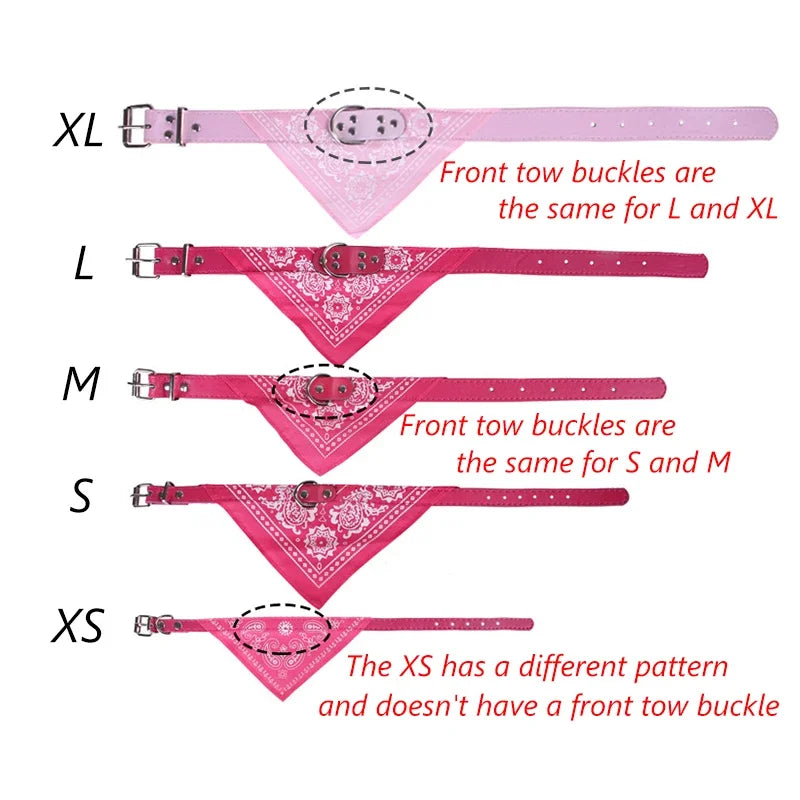 Dog Collar with Bandana Scarf – Adjustable for Small & Medium Dogs