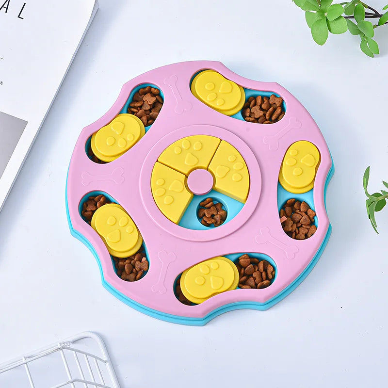 Dog Puzzle Slow Feeder Bowl – Interactive IQ Toy for Small Dogs