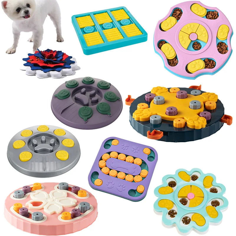 Dog Puzzle Slow Feeder Bowl – Interactive IQ Toy for Small Dogs
