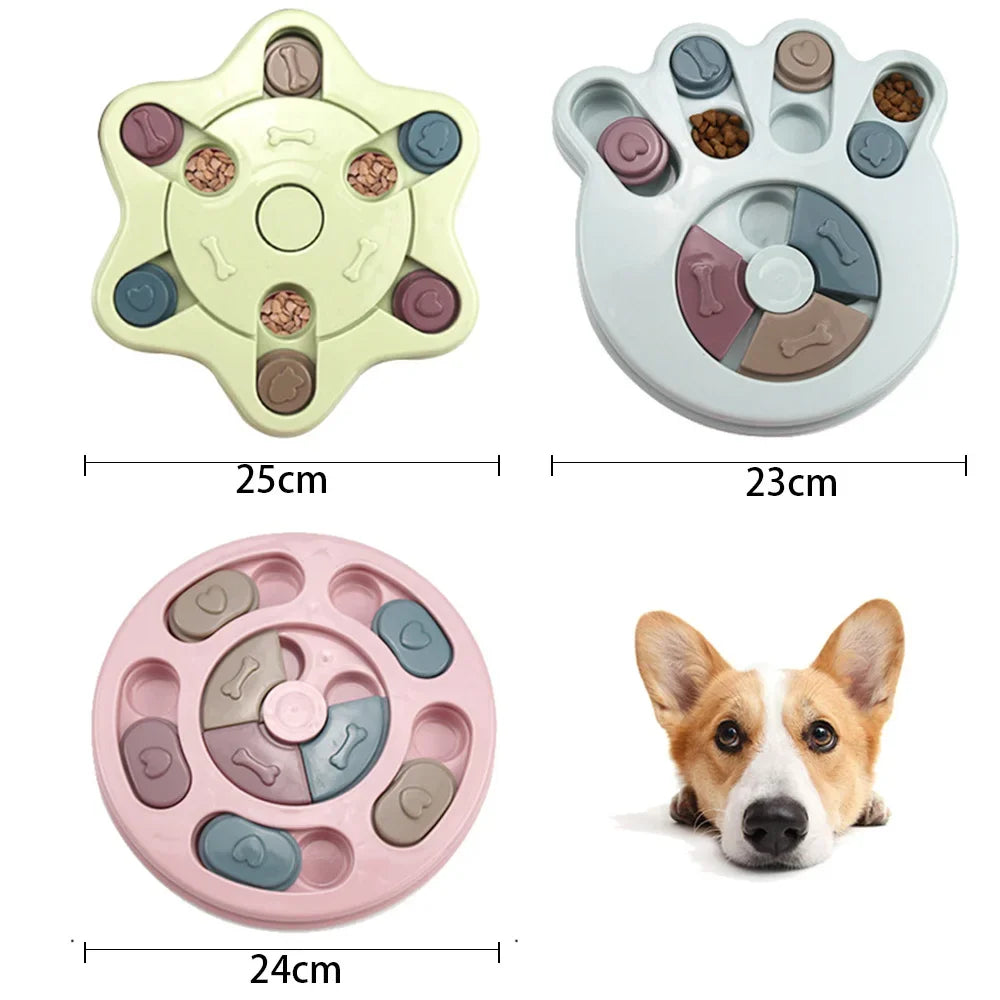 Dog Puzzle Slow Feeder Bowl – Interactive IQ Toy for Small Dogs