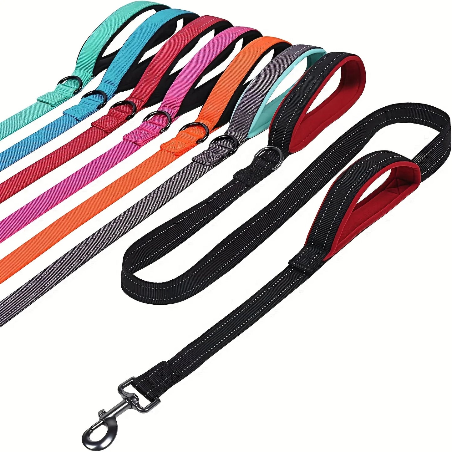 Heavy Duty Double Handle Dog Training Leash – Dual Grip Lead for Superior Control & Safety