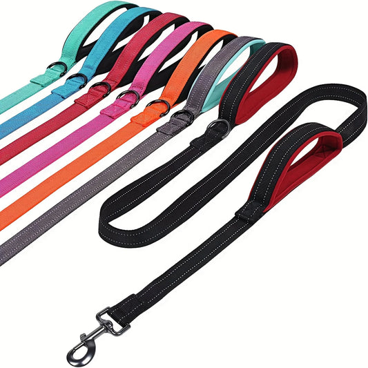 Heavy Duty Double Handle Dog Training Leash – Dual Grip Lead for Superior Control & Safety