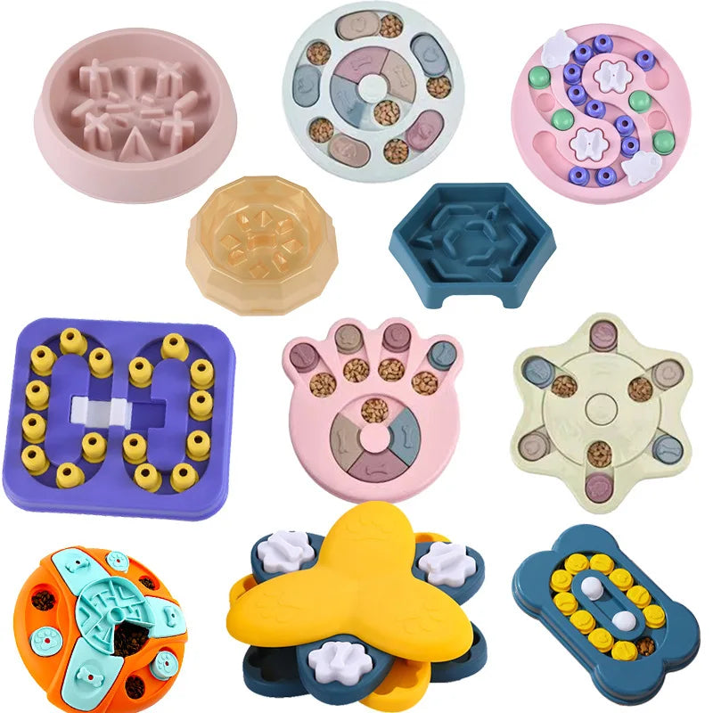 Dog Puzzle Slow Feeder Bowl – Interactive IQ Toy for Small Dogs