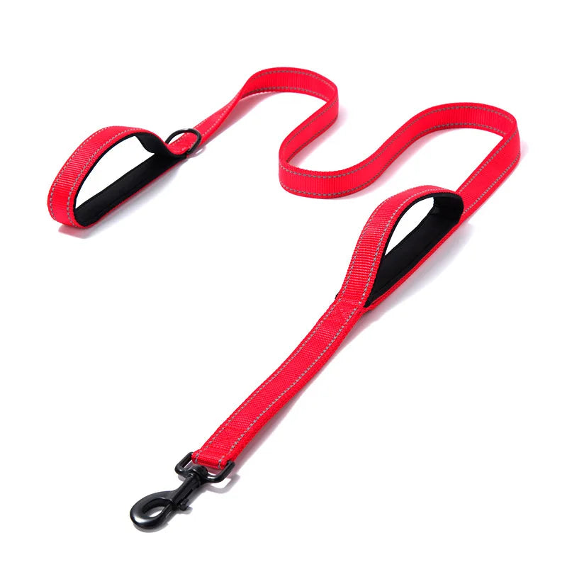 Heavy Duty Double Handle Dog Training Leash – Dual Grip Lead for Superior Control & Safety