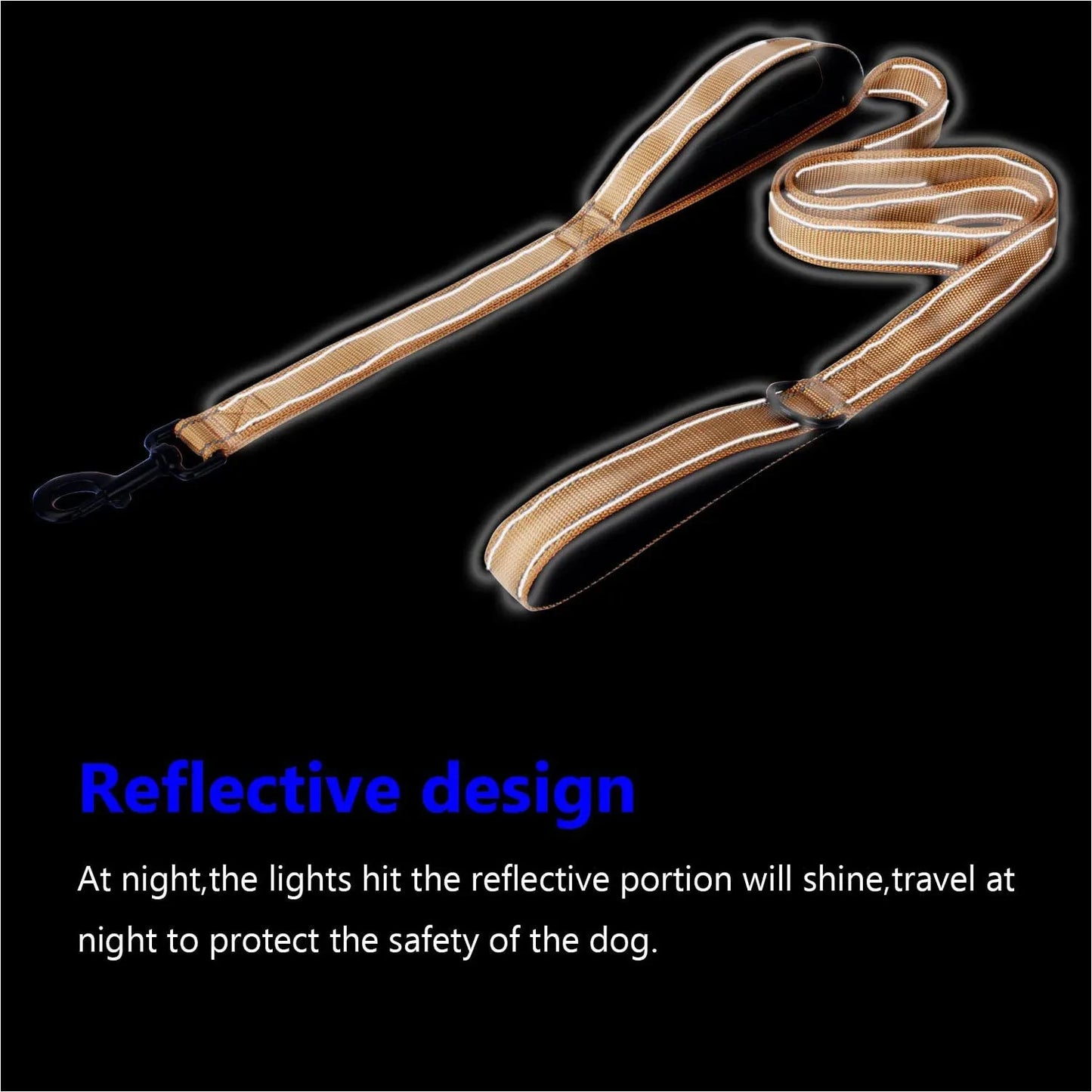 Heavy Duty Double Handle Dog Training Leash – Dual Grip Lead for Superior Control & Safety