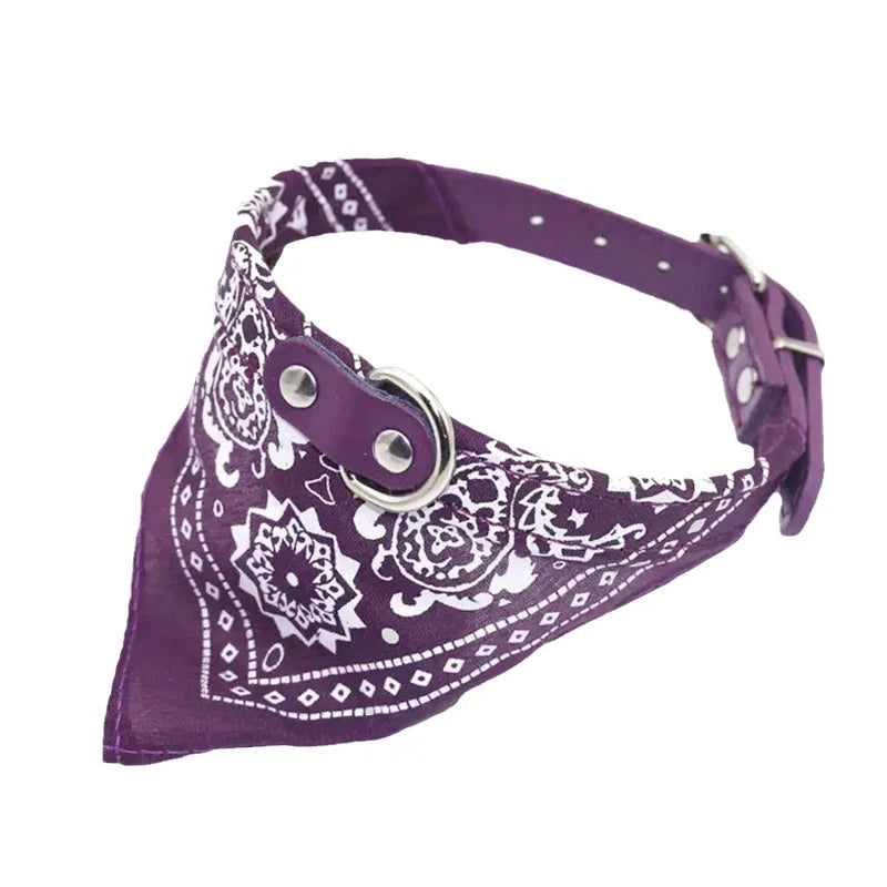 Dog Collar with Bandana Scarf – Adjustable for Small & Medium Dogs