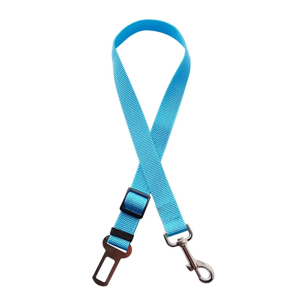 Dog Car Seat Belt – Adjustable Nylon Safety Harness for Travel