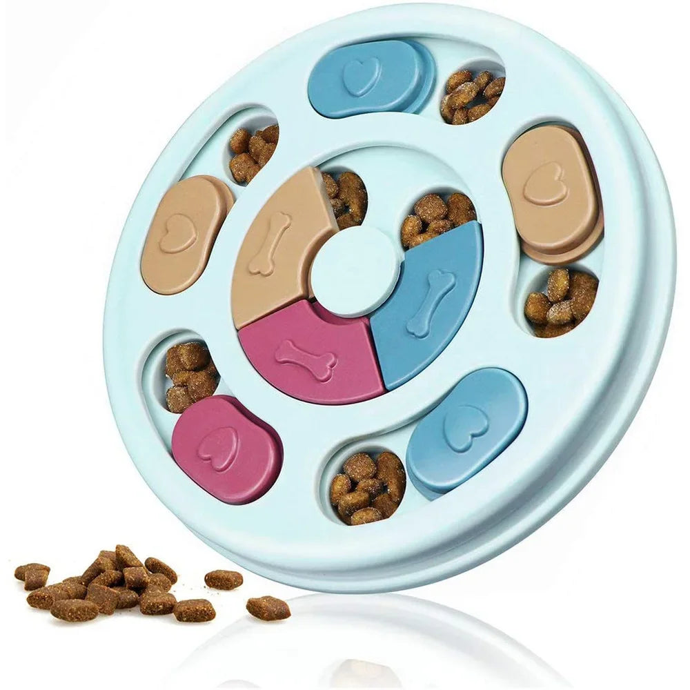 Dog Puzzle Slow Feeder Bowl – Interactive IQ Toy for Small Dogs